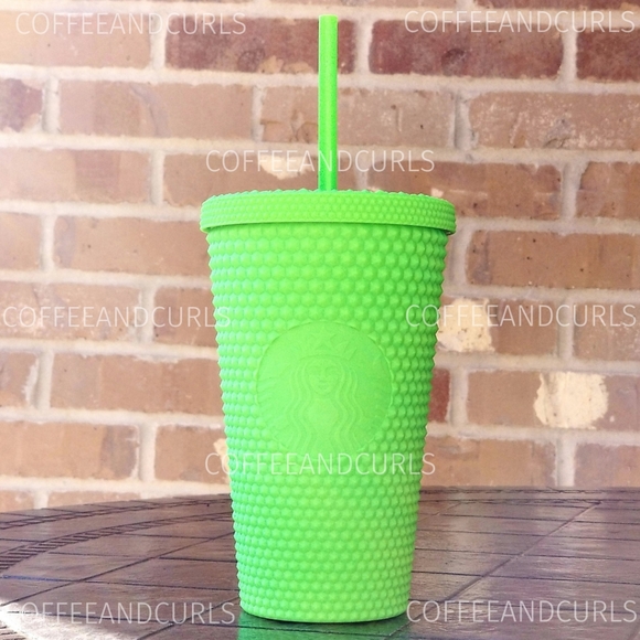 Starbucks Lime Neon Matte Green Studded Grande Cold Cup - Picture 2 of 7